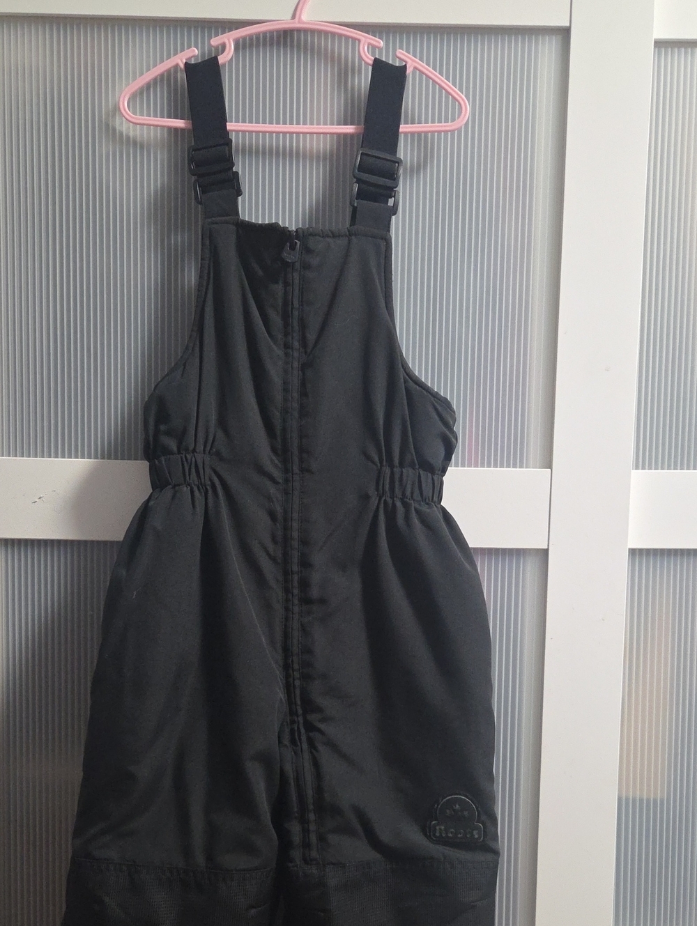 Roots Black Kids Snow Overalls with Adjustable Straps